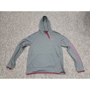 Nike Running Dri-Fit Pullover Hoodie Sweatshirt Womens Size Medium Light Gray